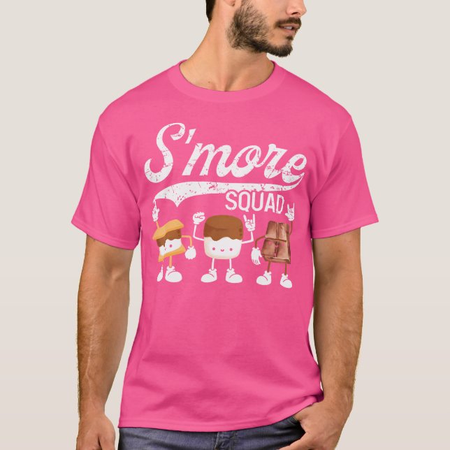 Smore Squad Camping Chocolate Marshmallow T Shirt (Framsida)