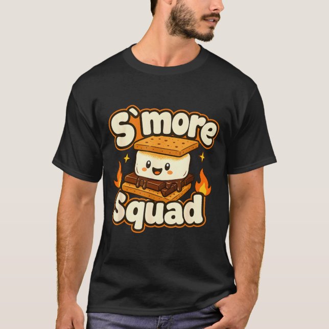 Smore-squad marshmallow lägereld camping design  t shirt (Framsida)