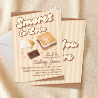 S'more till kärlek Baby Shower Inbjudningar