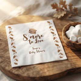 S'more to Love Rustic Gingham Baby Shower Pappersservett