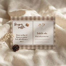 S'more to Love Rustic Gingham Baby Shower Tilläggskort