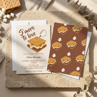 S'more To Love Vinter Camping Baby Shower Inbjudningar