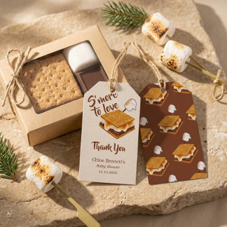 S'more To Love Vinter Camping Baby Shower Presentetikett