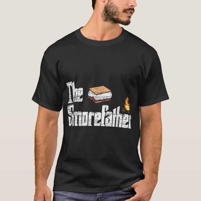 Smorefather Smore Campfire T Shirt (Framsida)