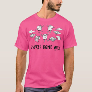 S'Mores Borta Vild Marshmallow Camping T Shirt