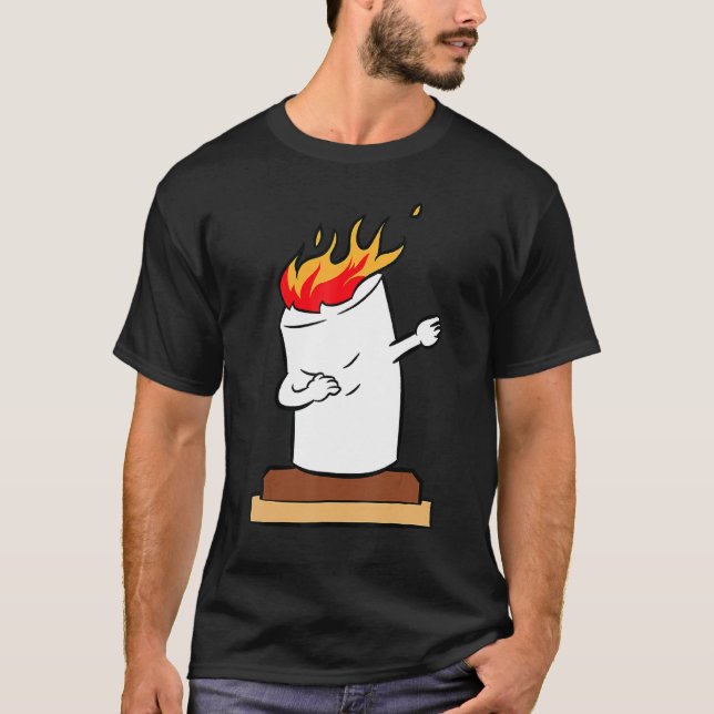 Smores Camping Marshmallow Halloween Dabbing Marsh T Shirt (Framsida)
