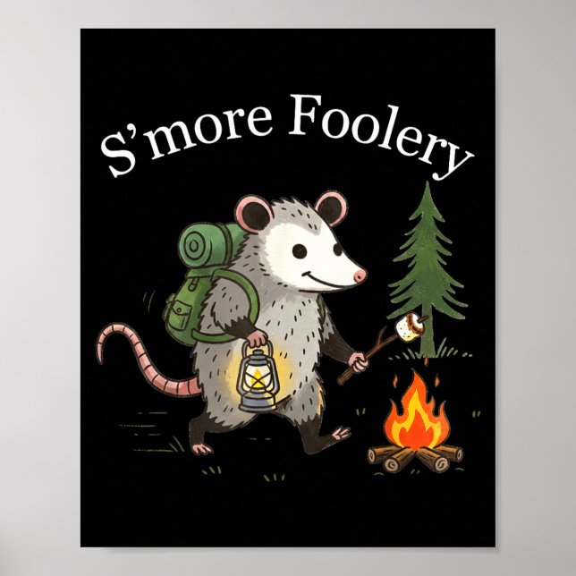 S'mores galenskap pungråtta marshmallow rolig läge poster (Framsidan)