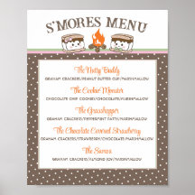 S'Mores gender visar babyduschbondemeny