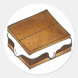 Smores Gimme S more Campfire Camp Smore Smores Runt Klistermärke