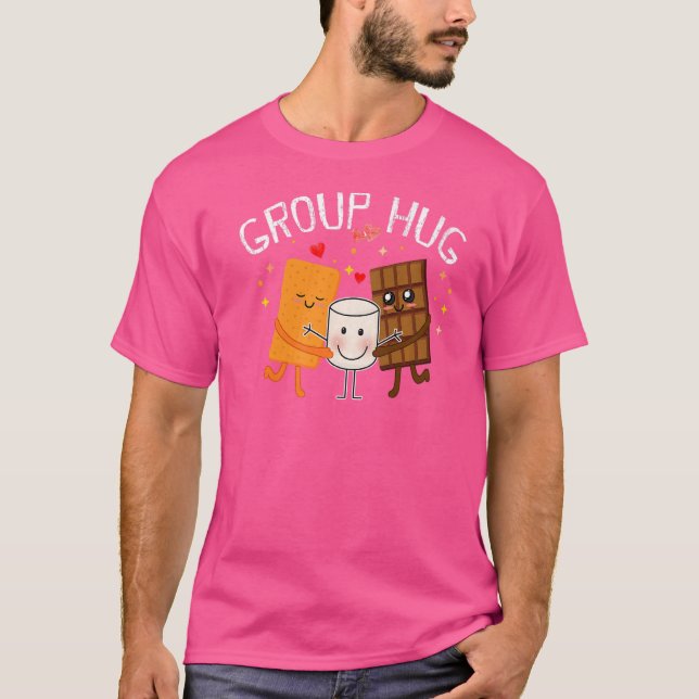 Smores Group Hug Camping S'mores Chocolate Marshma T Shirt (Framsida)
