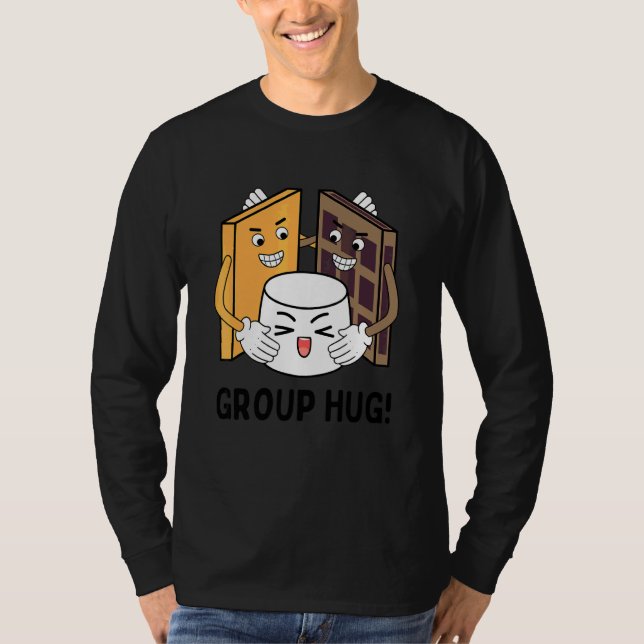 S'mores Grupp Knuff Camping Choklad Marshmallows 1 T Shirt (Framsida)