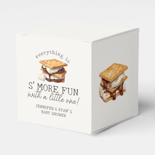 S'mores Höst Bål Utomhus Baby Shower Presentaskar (Framsidan Sidan)