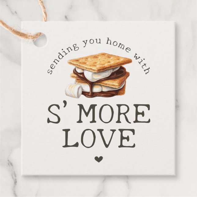 S'mores Höst Bål Utomhus Favoriter Gåvor Etiketter (Framsida)