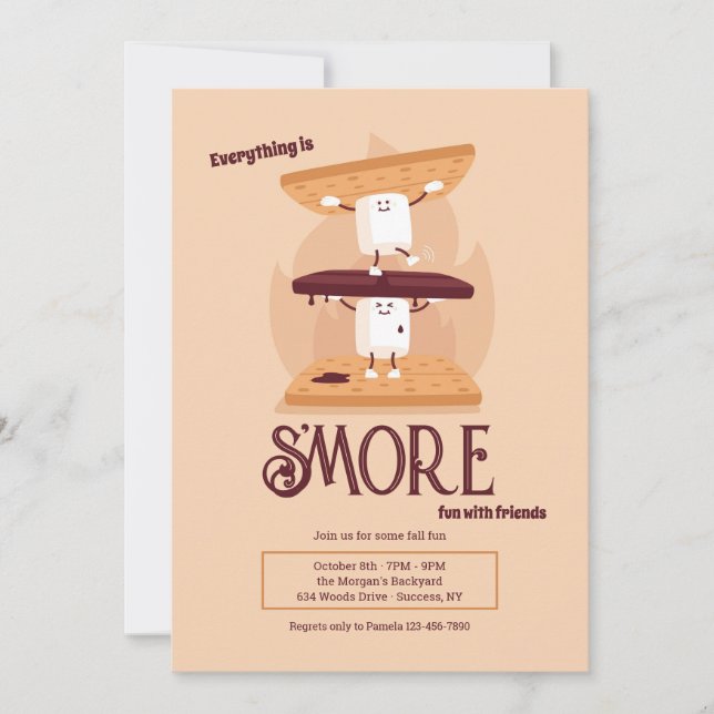 Smores Invitation Inbjudningar (Framsida)