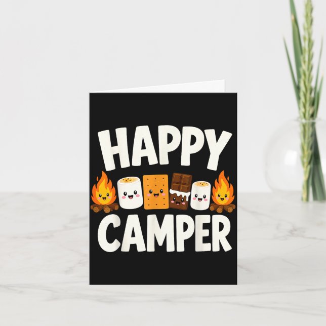 S'mores lägereld camping  kort (Framsida)
