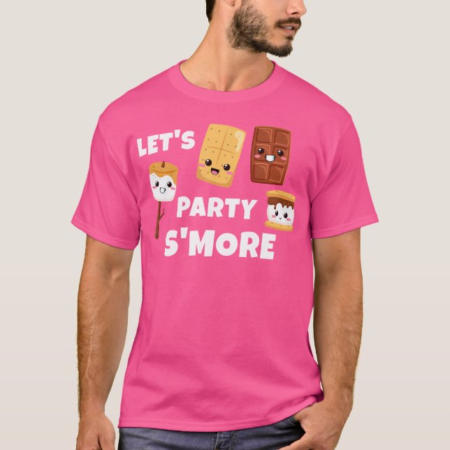 S'Mores Marshmallow Camping - Kawaii - Låt oss del T Shirt (Framsida)