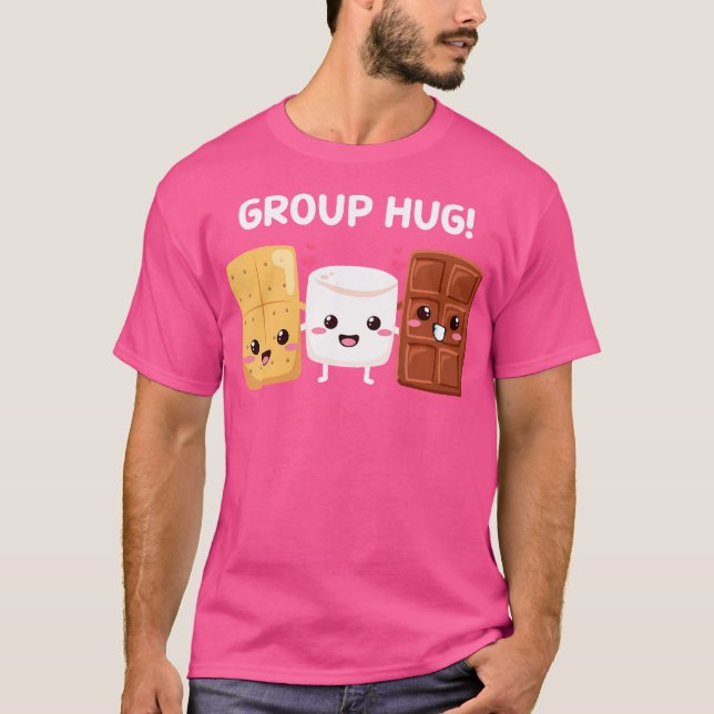 S'Mores Marshmallow Funny Smores Camping Group Hu T Shirt (Framsida)