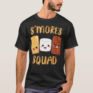 S'Mores Marshmallow Funny Smores Squad Camping Ca T Shirt
