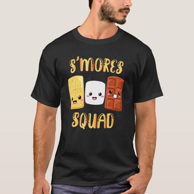S'mores Marshmallow Smores Squad Campfi T Shirt (Framsida)