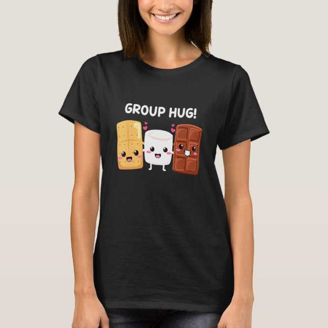 S'mores-marshmallows Roliga Smores Camping Grupp H T Shirt (Framsida)