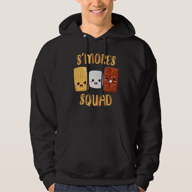 S'mores-marshmallows  Smores-sällskapet Camping Ca Hoodie (Framsida)