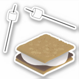 Smores och Marshmallows Klistermärken
