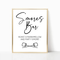 S'Mores Pub Marshmallow Låt oss Party S More Sign