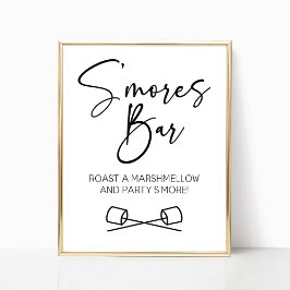 S'Mores Pub Marshmallow Låt oss Party S More Sign Poster