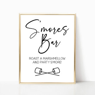 S'Mores Pub Marshmallow Låt oss Party S More Sign Poster