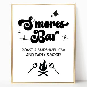 S'Mores Pub Marshmallow Roast Låt oss Party-tecken Poster