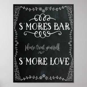 S'Mores Pub undertecknar Bröllop Decor Poster
