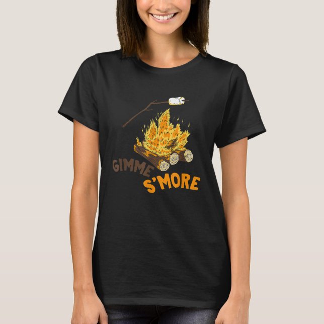 Smores Pun Lägger eld på Marshmallow Rösta Mer Smo T Shirt (Framsida)