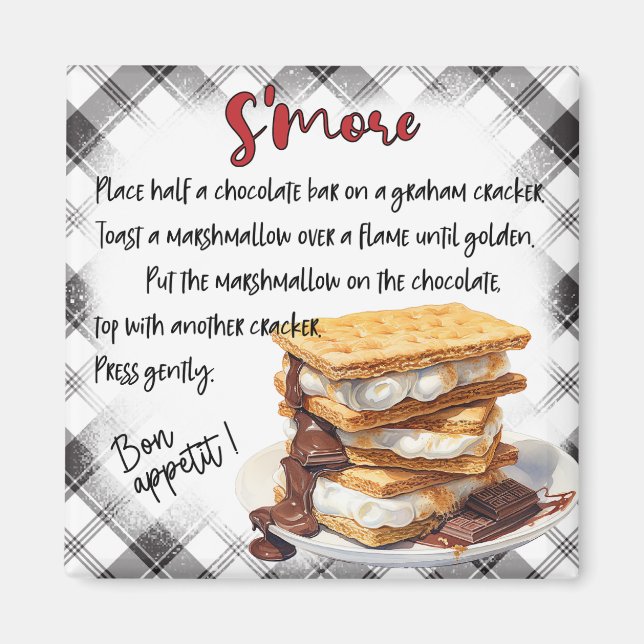 Smores Recipe Magnet (Framsidan)