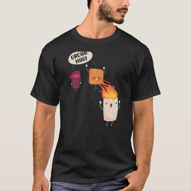 Smores S.mores Marshmallow Camping Roasting Bonfir T Shirt (Framsida)