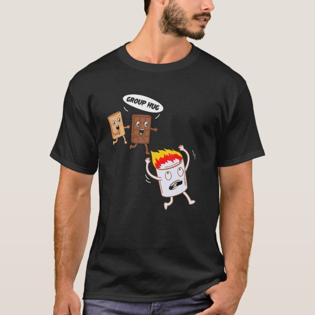 Smores S.mores Marshmallow Camping Roasting Bonfir T Shirt (Framsida)