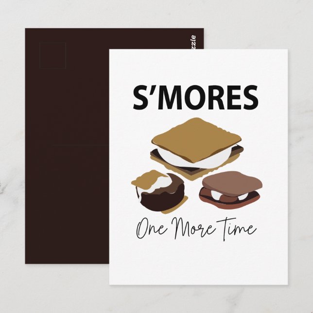 Smores S'mores Efterrätt En Gång Till Smore Vykort (Fram/baksida)