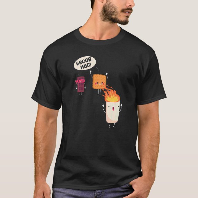 Smores S'mores Marshmallow Camping Rostning Bålpla T Shirt (Framsida)
