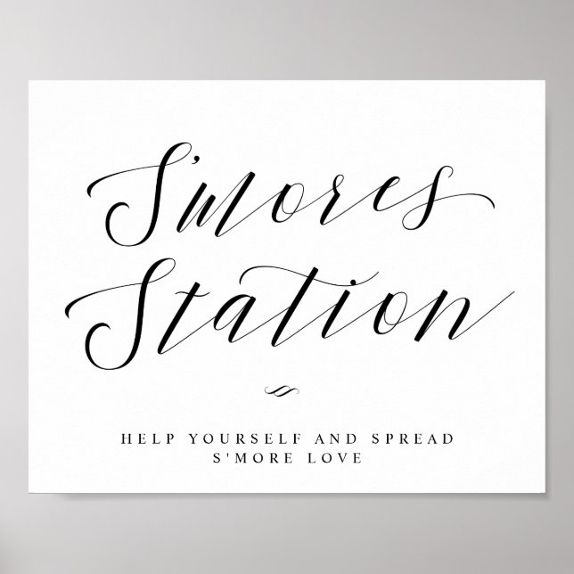 S'mores-station Chic Bröllopsdusch eller Bröllop s Poster (Framsidan)