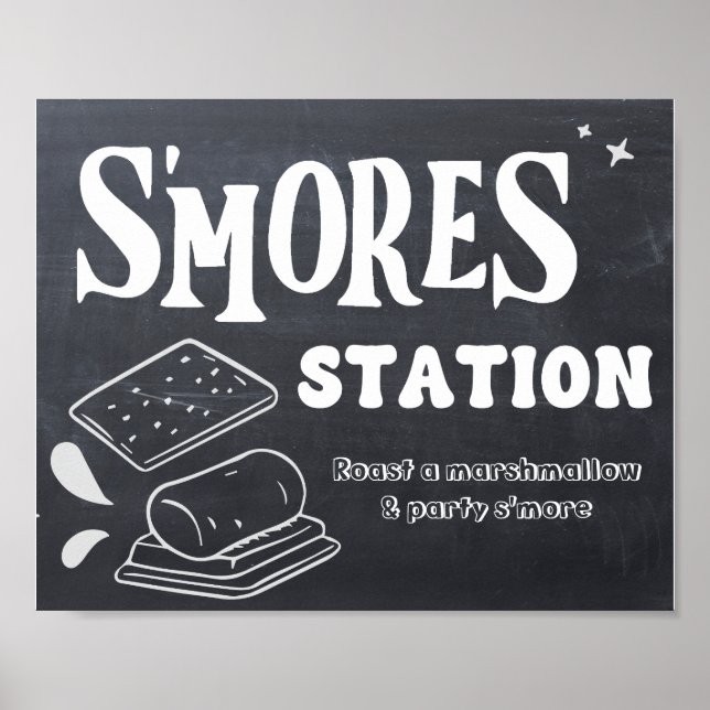 Smores Station Sign Poster (Framsidan)