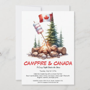 S'mores, stories & Stars Kanada Day Campfire Inbjudningar