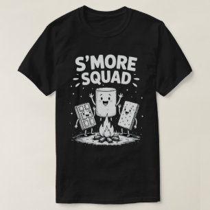 S'moresgänget Camping Lägereld Söt Marshmallow T Shirt