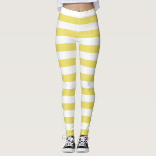 Smöret och det vita vågrät färg stripe leggings