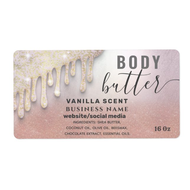 Smöretikett för gnistra-glitter fraktsedel (Framsidan)