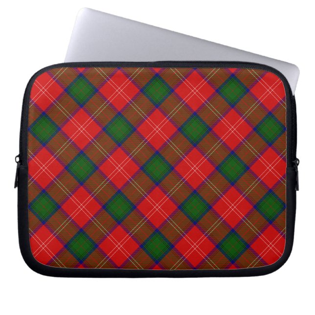 Smörfärgad grönt av Chisholm tartan Laptop Fodral (Framsidan)