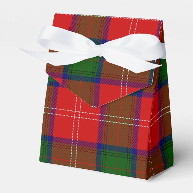 Smörfärgad grönt av Chisholm tartan Presentaskar (Framsidan Sidan)