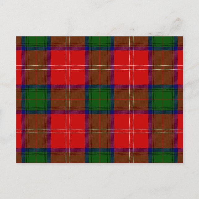Smörfärgad grönt av Chisholm tartan Vykort (Framsida)