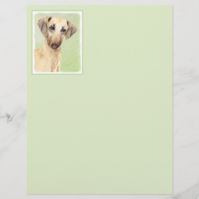 Smörfärgad målning - Cute Original Hund Art (Framsida)