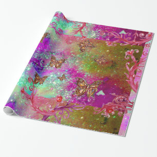 SMÖRFILER I GULD TEAL BLUE LILA SPARKLES PRESENTPAPPER