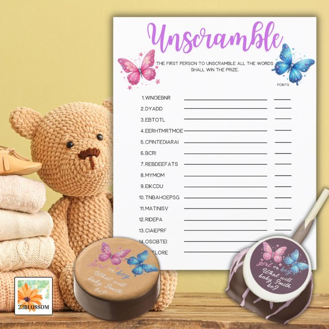 Smörfly Gender Reveal Party Baby (Skapare uppladdad)