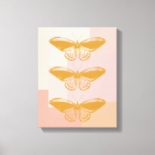 Smörflygets natur Illustration i Rosa   Cute Canvastryck
